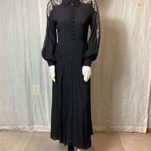 NWT byTimo Black Lace Vintage- Style Dress; Size: M